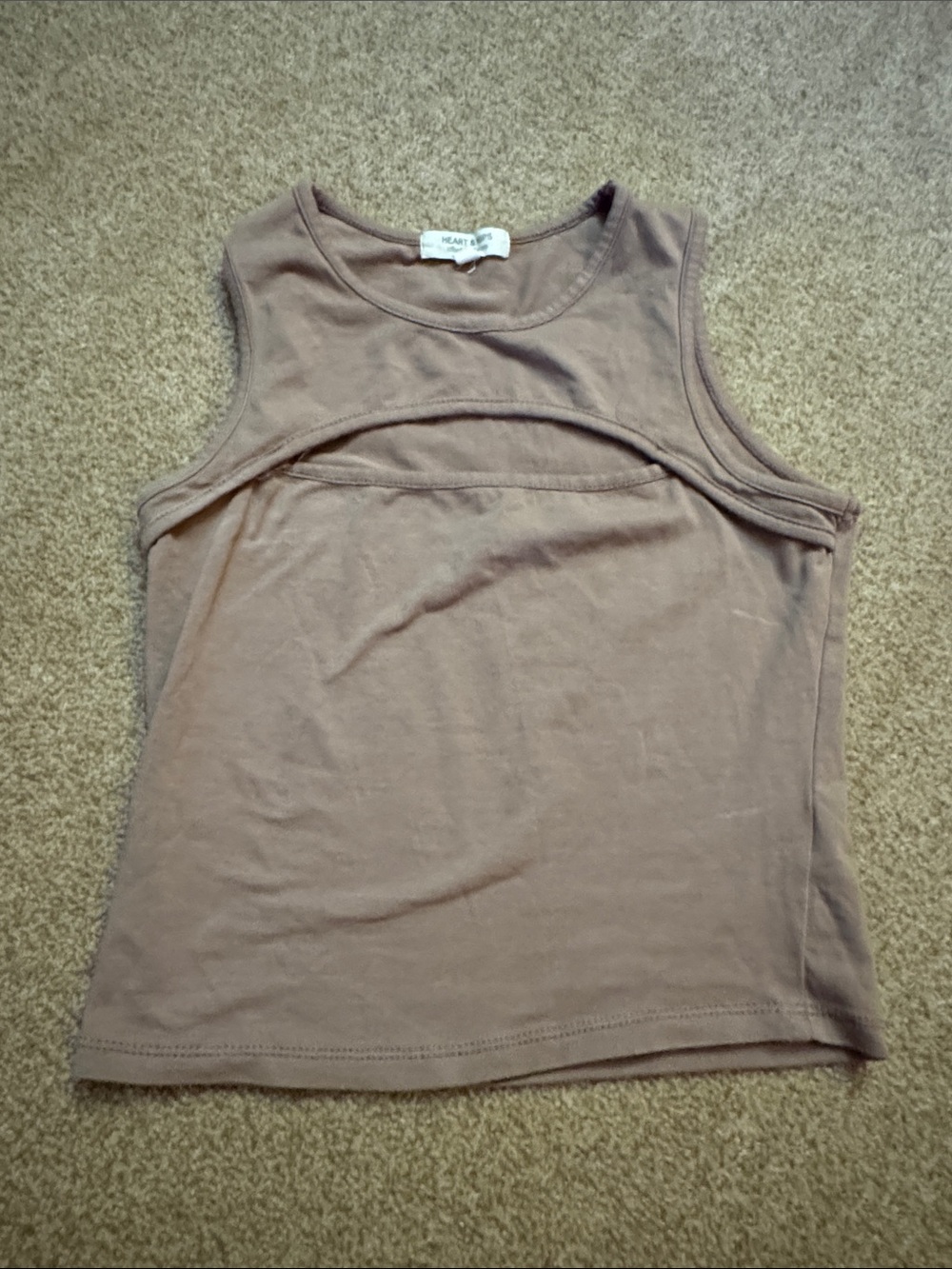 Heart & Hips Taupe Tank Top